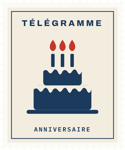 Timbre Anniversaire