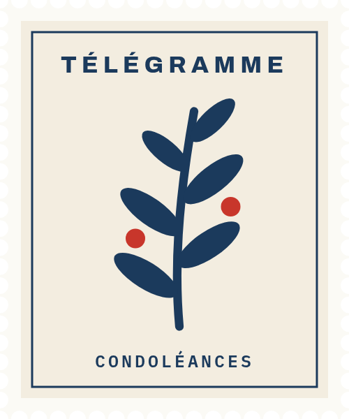 Timbre Condoléances