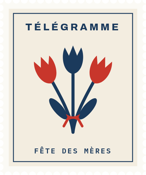 Timbre Fête des mères