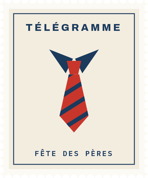 Timbre Fête des pères